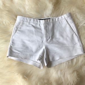 Zara White High-Waisted Shorts